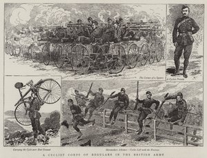 Un corps de cyclistes réguliers dans l